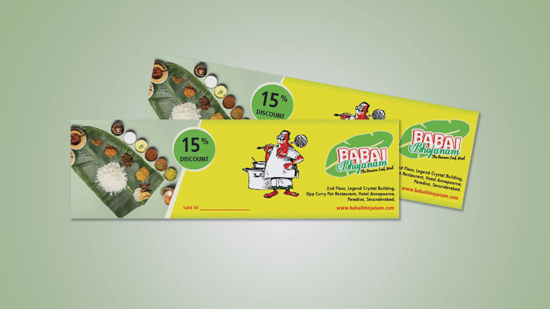 Babai's Banana Leaf Meal Mockup